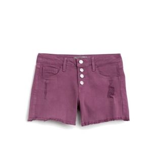 Just Usa - Myra Mid Rise Frayed Hem Button Fly Short from Stitch Fix - Size 8